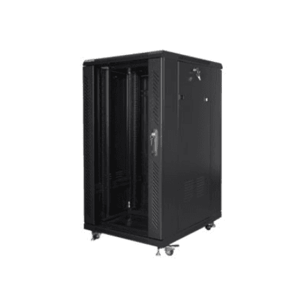Lanberg | Rack cabinet 19" free-standing 22U/600x800 (flat pack) | FF01-6822-12B | Black – nuotrauka 1
