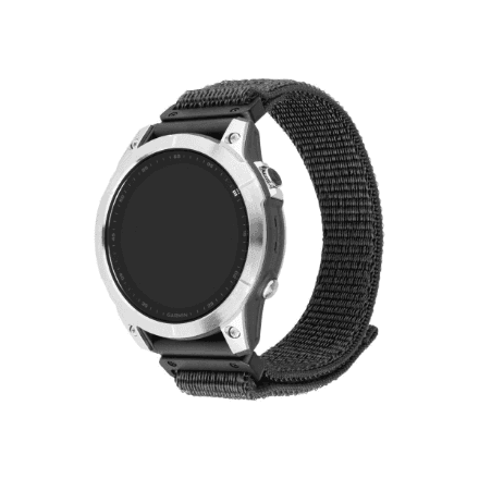 Fixed | Sporty Strap for Garmin QuickFit 22mm | 160-210 mm | Dark gray | Nylon – nuotrauka 1