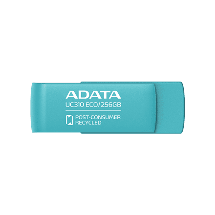 ADATA | USB Flash Drive | UC310 ECO | 256 GB | USB Type-A | Green – image 1