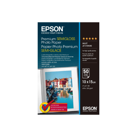 Epson Premium Semigloss Photo Paper 10x15cm, 251g/m2, 50 sheets – nuotrauka 1