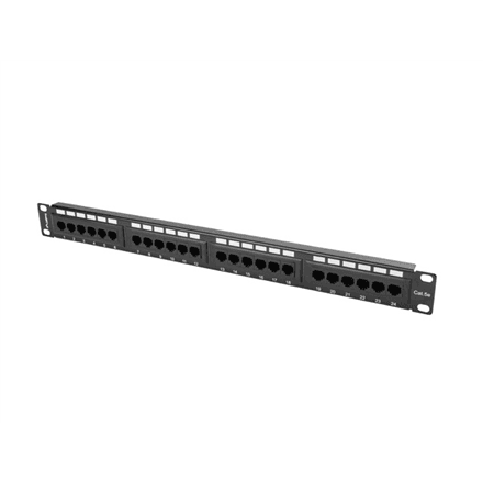 Lanberg | Patch Panel 24 port 1U 19" CAT.5E UTP | PPU5-1024-B | Black – image 1