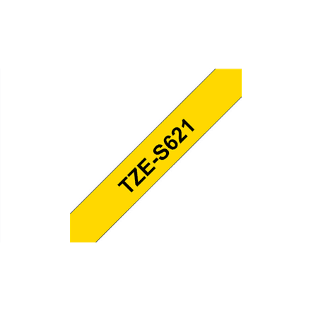 Brother | TZe-S621 Strong Adhesive Laminated Tape | Black on Yellow | TZe | 8 m | 9 cm – image 1
