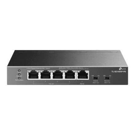 TP-LINK 5-Port Gigabit Desktop Switch with 4-Port PoE – nuotrauka 1