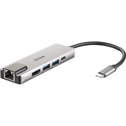 D-Link 5-in-1 USB-C Hub with HDMI/Ethernet and Power Delivery – nuotrauka 1