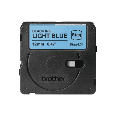 Brother BTAG-L31 | Black on Light Blue | Btag – image 1