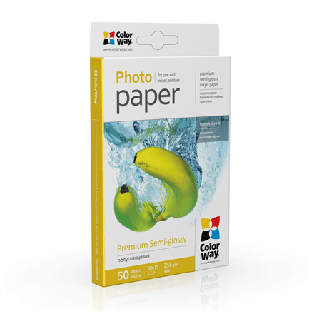 ColorWay Photo Paper, 50 sheets | Premium Semi-Glossy | 255 g/m² | 10x15 – image 1