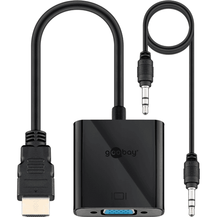 Goobay HDMI/VGA adapter, nickel plated – image 1