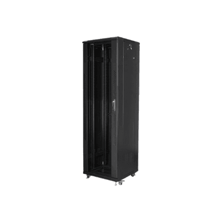 Lanberg | Rack cabinet 19" free-standing 42U/600x600 (flat pack) | FF01-6642-12B | Black – image 1