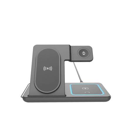 Gembird 3-in-1 foldable wireless charger stand, 15 W, Samsung watch | TA-WPC31S-01-BK – nuotrauka 1