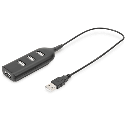 Digitus USB 2.0 Hub, 4-Port, Bus Powered 4 X USB A/F AT Connected Cable – image 1