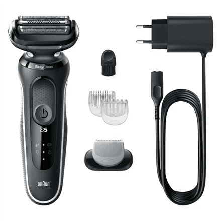 Braun | Shaver | 51-W1600s | Operating time (max) 50 min | Wet & Dry | Black/White – nuotrauka 1