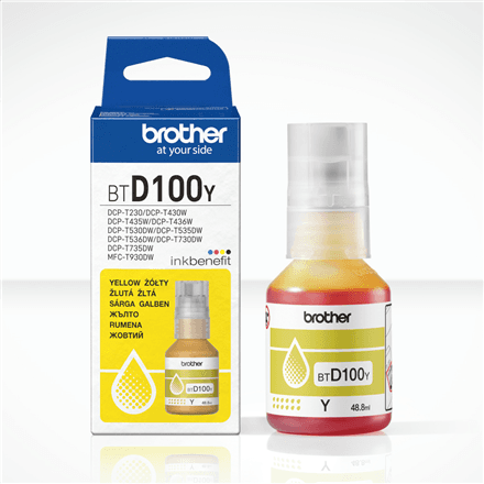 Brother BTD100Y | Ink Bottle | Yellow – image 1