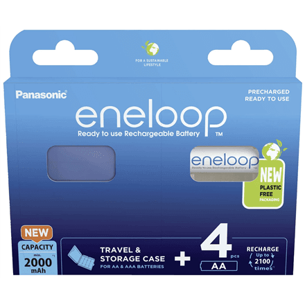 Panasonic | Rechargeable Batteries | ENELOOP BK-3MCDEC4BE | AA | 2000 mAh | 4 pc(s) – image 1