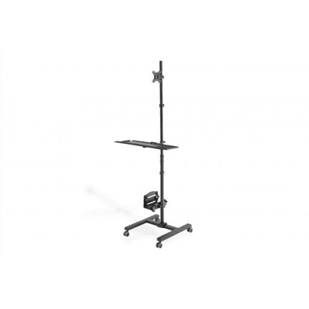 Mobile workstation with individual height adjustment · DA-90374 · Monitor Mount, PC Holder – image 1