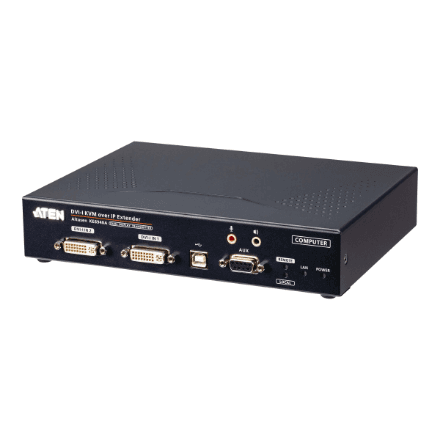 Aten DVI-I Dual Display KVM over IP Extender Transmitter – nuotrauka 1