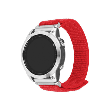 Fixed | Sporty Strap for Garmin QuickFit 22mm | 160-210 mm | Red | Nylon – image 1