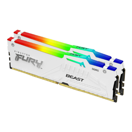 Kingston KF564C32BWEAK2-64 64GB 6400MT/s DDR5 CL32 DIMM (Kit of 2) FURY Beast White RGB EXPO | Kingston – nuotrauka 1