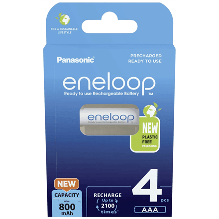 Panasonic | Rechargeable Batteries | ENELOOP BK-4MCDE/4BE | AAA | 800 mAh | 4 pc(s) – nuotrauka 1
