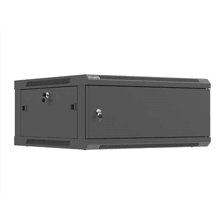 Lanberg Wall mounted installation cabinet 19" 4U 600X600 | WF01-6604-00B | Black – nuotrauka 1