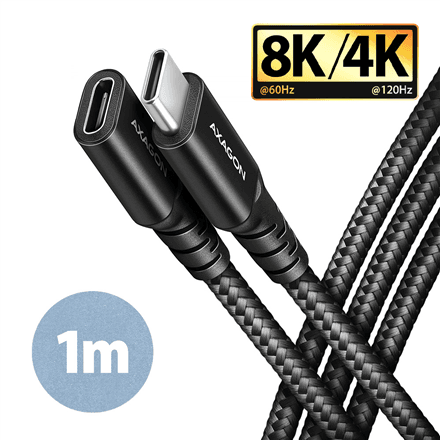 AXAGON | Extension USB 20Gbps cable, 1 m | BUCM32-CF10AB | USB-C to USB-C – image 1