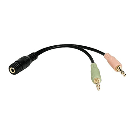 Logilink Audio Adapter 3.5 Stereo 4-Pin Female to 2 x 3.5 Stereo Male – image 1