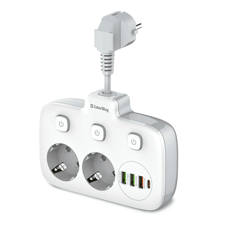 ColorWay Power Socket | CW-CHE24PDW – nuotrauka 1