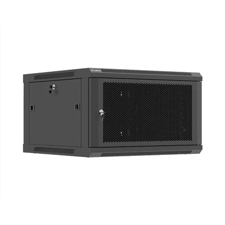 Lanberg Wall mounted installation cabinet 19" 6U 600X600 | WF01-6606-23B | Black – nuotrauka 1