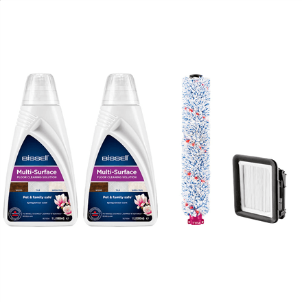 Bissell | Cleaning Pack | MultiSurface (2xDetergents+Brushroll+Filter) – nuotrauka 1