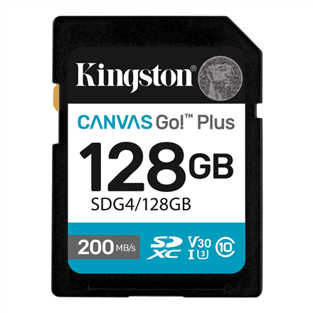 Kingston | Canvas Go! Plus | 128 GB | SD | Flash memory class Class 10, UHS-I, U3, V30 – image 1