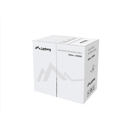 Lanberg | LAN Cable Cat.6 UTP, Solid CU Fluke Passed | LCU6-12CU-0305-S | 305 m | Grey – nuotrauka 1