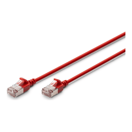 Digitus CAT 6A F-FTP Slim Patch Cable, 0.3 m | DK-1632-A-003S-R | Red – nuotrauka 1