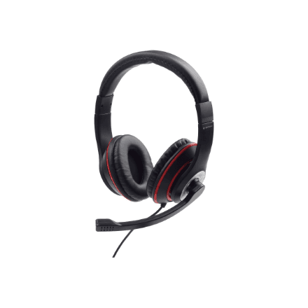 Gembird | Stereo headset | MHS-03-BKRD | On-Ear | Built-in microphone | 3.5 mm – image 1