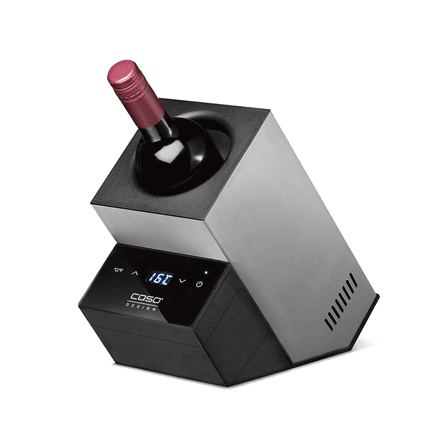 Caso | Wine Cooler | WineCase Deluxe Inox | Bottles capacity 1 | Black/Silver – nuotrauka 1