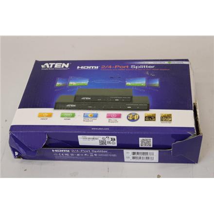 SALE OUT. Aten | 4-Port 4K HDMI Splitter | VS184A | DAMAGED PACKAGING – image 1