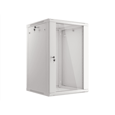 Lanberg | Rack cabinet 19" wall-mount 18U/600x600 (flat pack) | WF01-6618-10S | Grey – nuotrauka 1