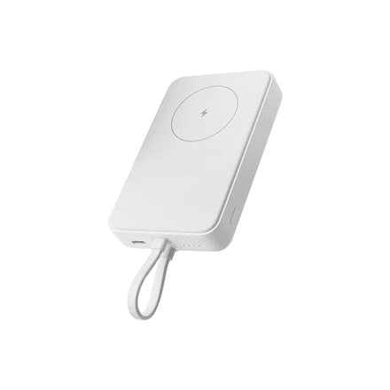 Xiaomi 33W Magnetic Power Bank 10000mAh (Integrated Cable) | 10000 mAh | White – nuotrauka 1