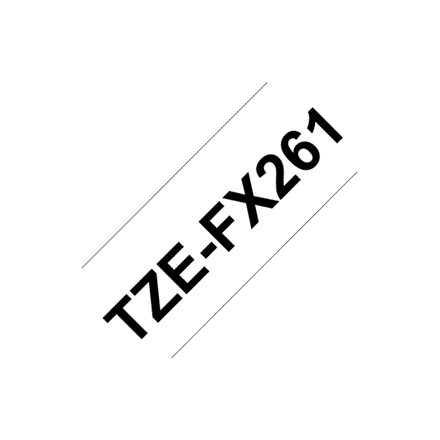 Brother | TZe-FX261 Flexible ID Laminated Tape | Black on White | TZe | 8 m | 3.6 cm – image 1