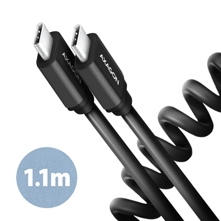 AXAGON | Data and charging cable, 1.1 m | BUCM-CM20TB | USB Type C to USB Type C – nuotrauka 1