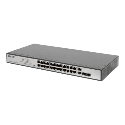 Digitus Fast Ethernet PoE Switch 24-port PoE + 2 Combo, 370W PoE – image 1