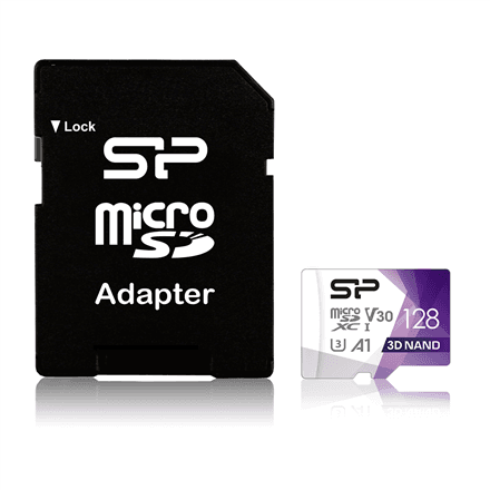 Silicon Power | Superior Pro | 128 GB | micro SDXC | Flash memory class 10 | with Adapter – image 1