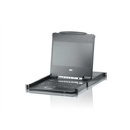 Aten CL6708MW 8-Port USB DVI Single Rail WideScreen LCD KVM Switch · Aten · KVM over IP Switch with Daisy-Chain Port and USB Peripheral Support – nuotrauka 1