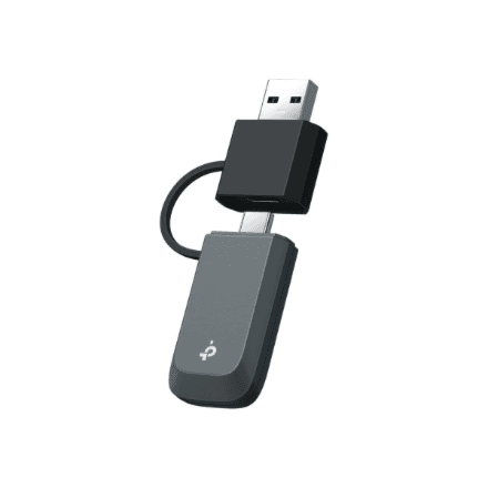 TP-LINK BE6500 Tri-Band Wi-Fi 7 Mini Wireless USB Adapter · Archer TBE400U · 2.4 GHz, 5 GHz, 6 GHz – nuotrauka 1