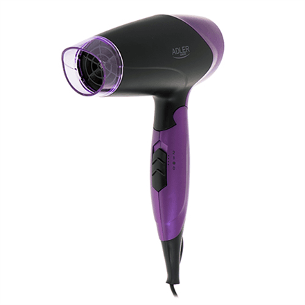 Adler | Hair Dryer | AD 2260 | 1600 W | Number of temperature settings 2 | Black/Purple – image 1