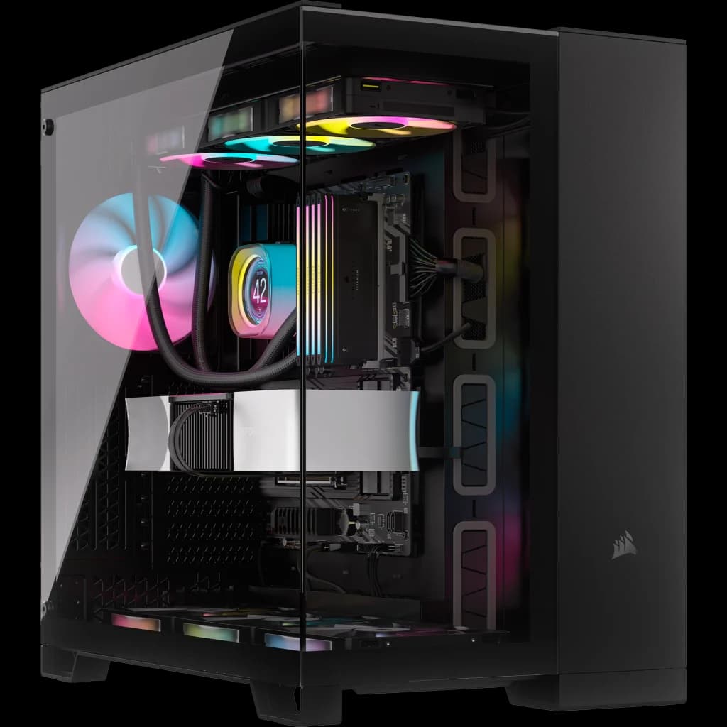 Corsair | Dual Chamber PC Case | 6500X | Black/Obsidian Aluminum | Mid-Tower – nuotrauka 1
