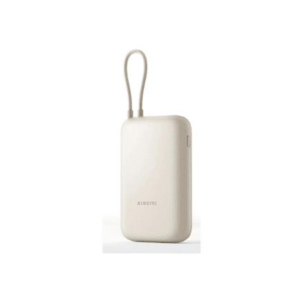 Xiaomi Power Bank (Integrated Cable) | 10000 mAh | USB-A/USB-C/USB-C cable | Tan – nuotrauka 1