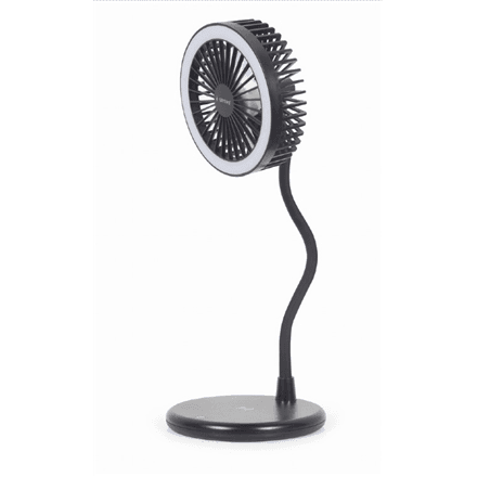 Gembird TA-WPC10-LEDFAN-01 Desktop Fan With Lamp And Wireless Charger – nuotrauka 1