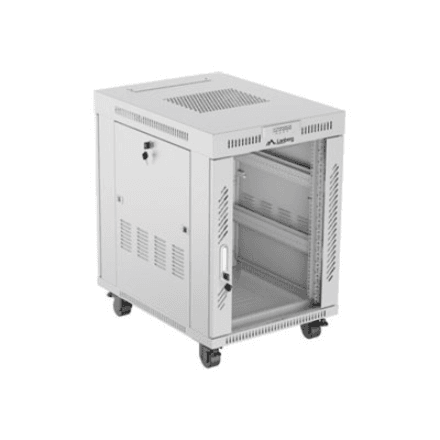 Lanberg Rack cabinet 19" free-standing 15U/600x800 (flat pack) with glass door, LCD – image 1