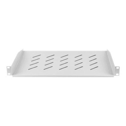 Lanberg 19" fixed shelf 1U/483x315mm, max load capacity up to 25kg | AK-1008-S | Grey – image 1