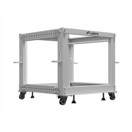 Lanberg Open Rack 19" 9U, adjustable | OR01-6109-S | 65.7 x 60 x 57.7 cm | Gray – nuotrauka 1