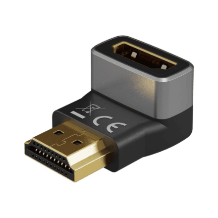 Goobay HDMI Angled Adapter 270° Vertical, 8K @ 60 Hz, Gold-Plated | 72011 – nuotrauka 1